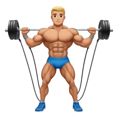 standing bodybuilder hip abduction cable machine exercise sticker