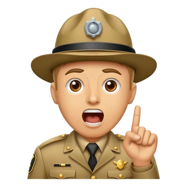 a drill sergeant yelling and coaching you to be productive sticker