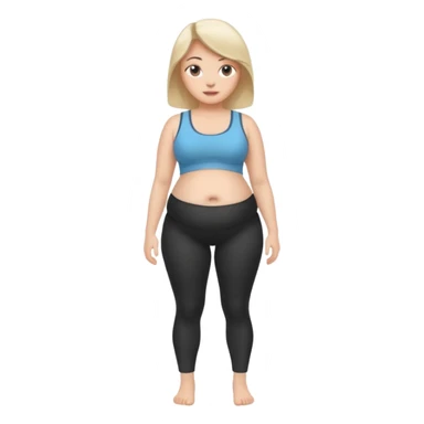 femme belly stuffing legging sticker