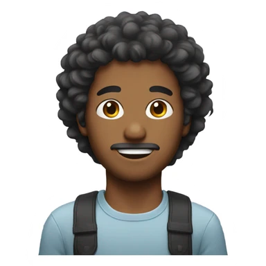 Guy with fluffy hair sticker