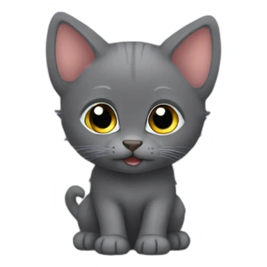 Fuzzy little korat kitten sticker