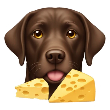 CHOCOLATE LAB WITH CHEESE sticker
