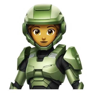 anime girl master chief  sticker