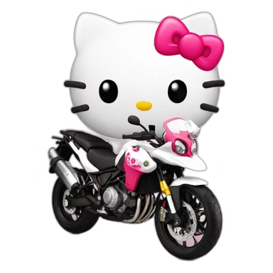 Moto benelli trk  Hello kitty piloto sticker