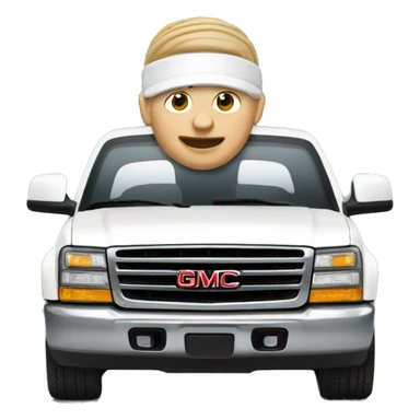 Driving a white gmc sticker