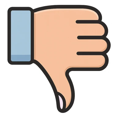 downward thumb, female hand with manicure, side view, icon-color-outlined style, thin clean contours, elegant soft rounded shapes, pastel palette #98B5BC, #B5B3C1, #C9A3C9, #E4C0CA, #F7DCD1, #F7C0AA, detailed shadows and highlights, soft lighting, no background sticker