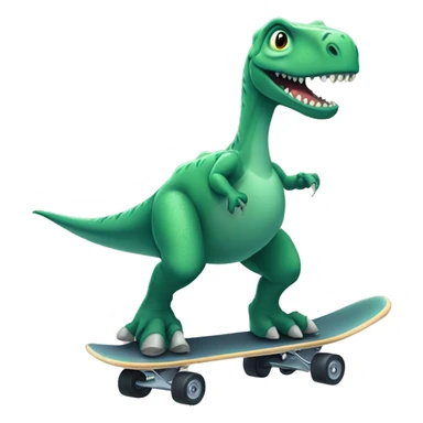 Dinosaurio sobre patineta sticker
