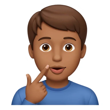 Homem apaixonado,com dedo na boca sticker