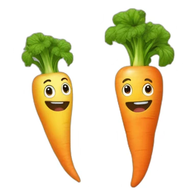 Carotte et pousson sticker