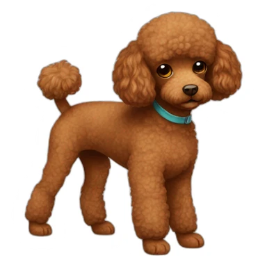 Brown-toy-poodle-with-teddy-bear-haircut sticker