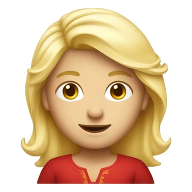 personnage aux cheuveux blond et tunique rouge sticker