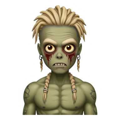 make a zombie boy that has dreads and dont make him too frail sticker