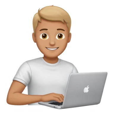 happy man on laptop sticker