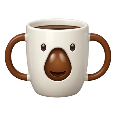 Coffee Mug with coffee bean symbol sticker