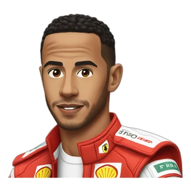 lewis hamilton in ferrari sticker