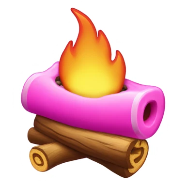 Pink Lisa frank pink  campfire  sticker