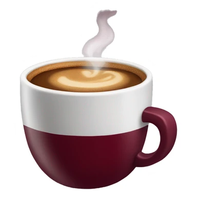 hot burgundy cup of coffee sticker