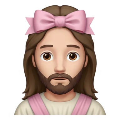 historically accurate jesus with a super pale pink bow sticker