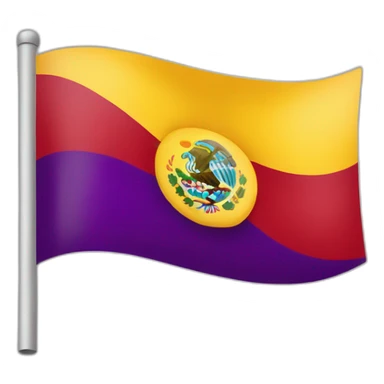 bandera roja amarilla y morada sticker