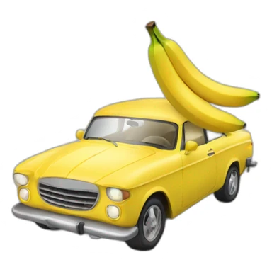 Car with banana sticker