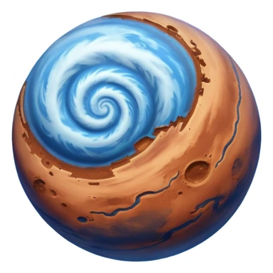 planet mars bu in blue color sticker
