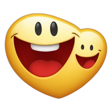 Cœur rouge avec des emoji bisous sticker