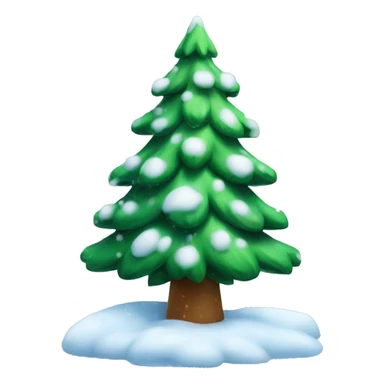 christmas tree with snow  sticker