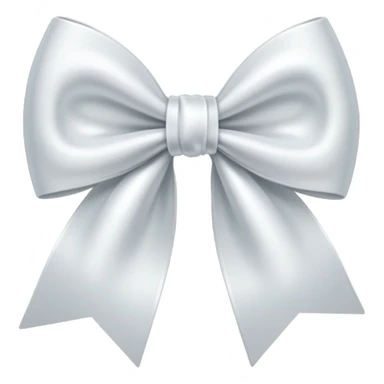 white satin bow sticker