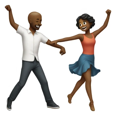 two people dancing together sticker