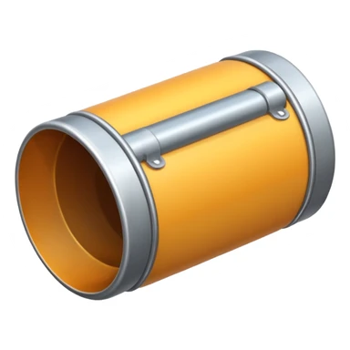 A metal tube pipe sticker