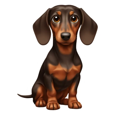 brown dachshund sticker