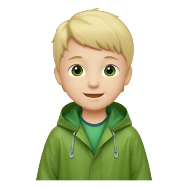 green raincoat Kid sticker