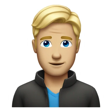 Blonde man with blu eyes  sticker