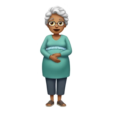 A pregnant grandma  sticker