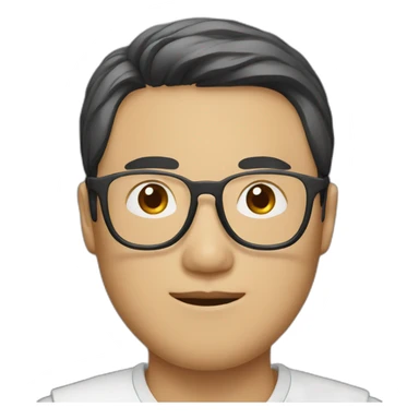Korean man with glasses sticker