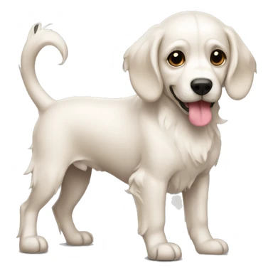 Perro de orejas largas color piel sticker