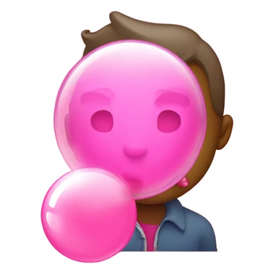Blowing Bubble gum sticker