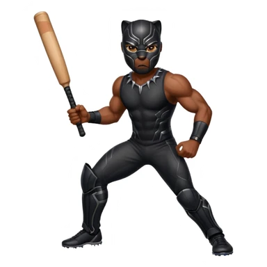 Black Panther in cricket sticker