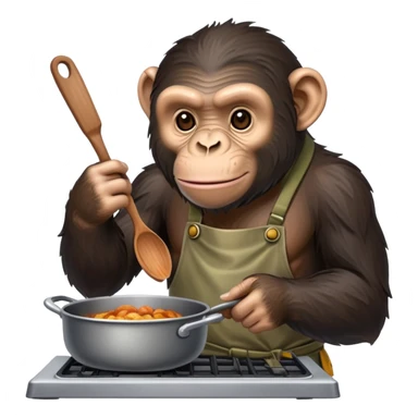 uno scimpanze che cucina su warzone sticker
