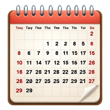 calendar with tasks marked sticker