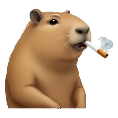 Capybara smoking sticker