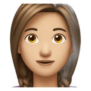 Brown hair disabled sticker