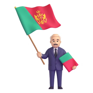 Alexander Lukashenko with Belarus flag sticker