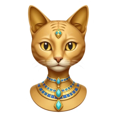 cat wear Bust of Nefertiti sticker