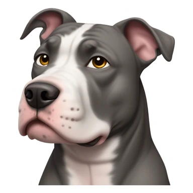 Grey pitbull sticker