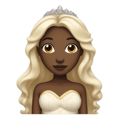 Cream themed black girl princess sticker