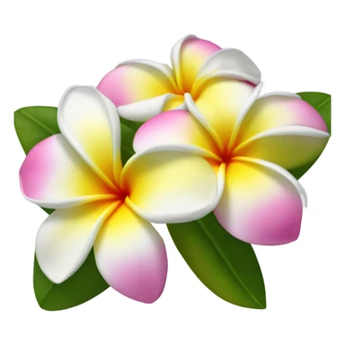 plumeria flower sticker
