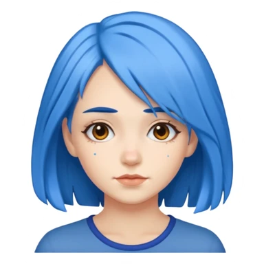 Kék haj, fehér nő sticker