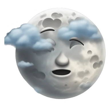 moon in clouds sticker