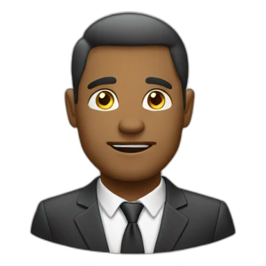 Business man having no clue about the future sticker